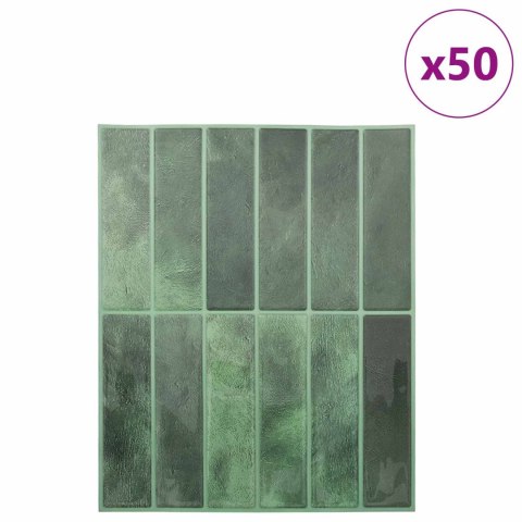 VidaXL Płytki prostokątne 50 pcs Ciemnozielony 29 x 23 x 0,08 cm