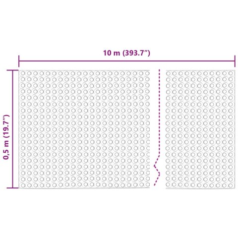 FOLIA KUBEŁKOWA FUNDAMENTOWA MATA DRENAŻOWA HDPE 0,5X10M IZOLACJA CZARNA 50CM