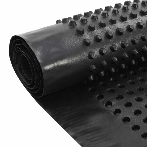FOLIA KUBEŁKOWA FUNDAMENTOWA MATA DRENAŻOWA HDPE 1X10M IZOLACJA CZARNA 100CM