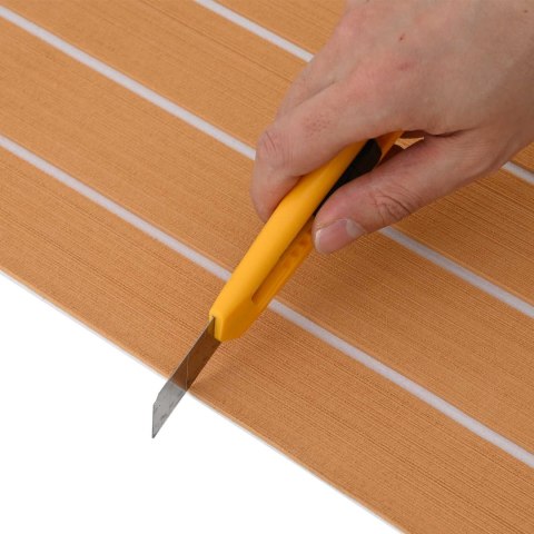VidaXL Mata Łodziowa Paski Brązowy i biały 240 x 60 cm EVA