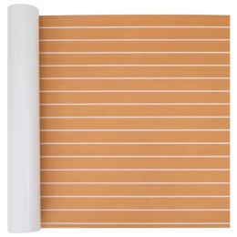 VidaXL Mata Łodziowa Paski Brązowy i biały 240 x 90 cm EVA