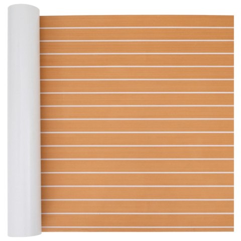 VidaXL Mata Łodziowa Paski Brązowy i biały 240 x 90 cm EVA