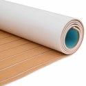 VidaXL Mata Łodziowa Paski Brązowy i biały 240 x 90 cm EVA