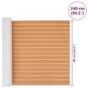 VidaXL Mata Łodziowa Paski Brązowy i biały 240 x 90 cm EVA