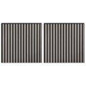 VidaXL Panele ścienne 2 pcs Szary 60,5 x 60 cm