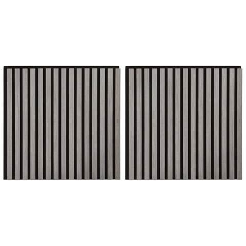 VidaXL Panele ścienne 2 pcs Szary 60,5 x 60 cm