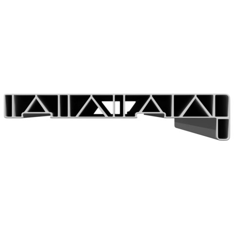 VidaXL Parapet okienny Biały 100 x 20 x 4,5 cm PVC
