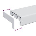 VidaXL Parapet okienny Biały 60 x 15 x 4,5 cm PVC