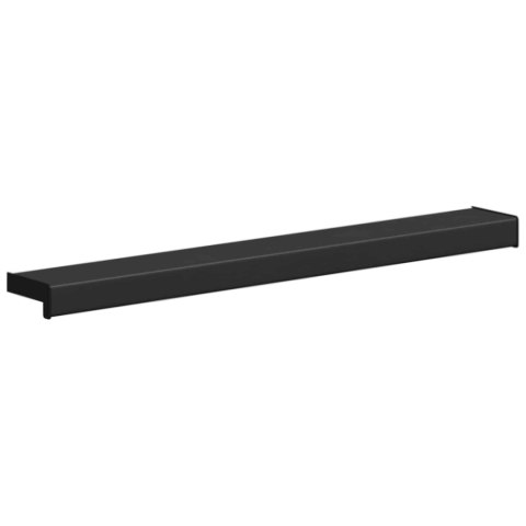 VidaXL Parapet okienny Czarny z rysunkiem drewna 80 x 10 x 4,5 cm PVC