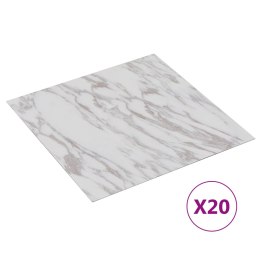 VidaXL Samoprzylepne Deski Podłogowe 30,5 x 30,5 cm 20 pcs PVC