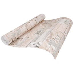 VidaXL Tapeta 3D z kamieniem Beżowy 10 x 0,53 m Tkanina nienałożona