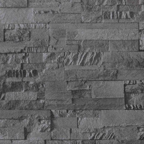 VidaXL Tapeta 3D z kamieniem Czarny 10 x 0,53 m Tkanina nienałożona