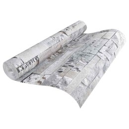 VidaXL Tapeta 3D z kamieniem Szary 10 x 0,53 m Tkanina nienałożona