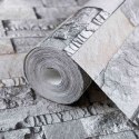 VidaXL Tapeta 3D z kamieniem Szary 10 x 0,53 m Tkanina nienałożona