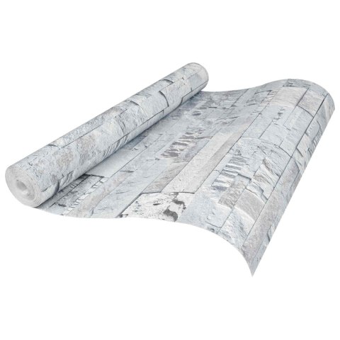 VidaXL Tapeta 3D z kamieniem jasnoszary 10 x 0,53 m