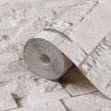 VidaXL Tapeta 3D z kamieniem kremowy 10 x 0,53 m Tkanina nienałożona