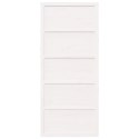 VidaXL Drzwi do stodoły Biały 100 x 2,5 x 208 cm Lite drewno sosnowe