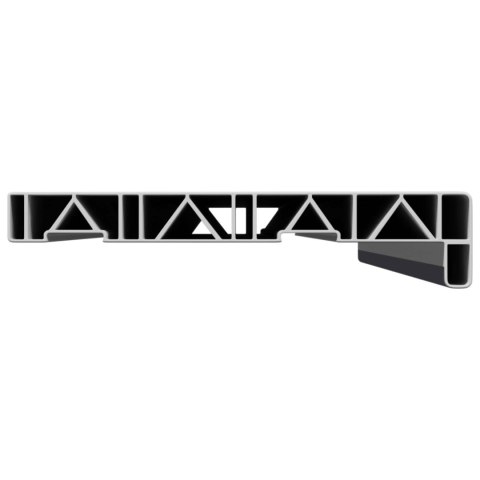 VidaXL Parapet okienny Antracytowy z rysunkiem drewna 80 x 20 x 4,5 cm