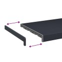VidaXL Parapet okienny Antracytowy z rysunkiem drewna 80 x 30 x 4,5 cm
