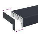 VidaXL Parapet okienny Antracytowy z rysunkiem drewna PVC