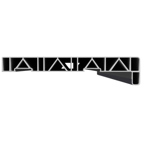 VidaXL Parapet okienny Antracytowy z rysunkiem drewna PVC