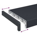 VidaXL Parapet okienny Antracytowy z rysunkiem drewna PVC