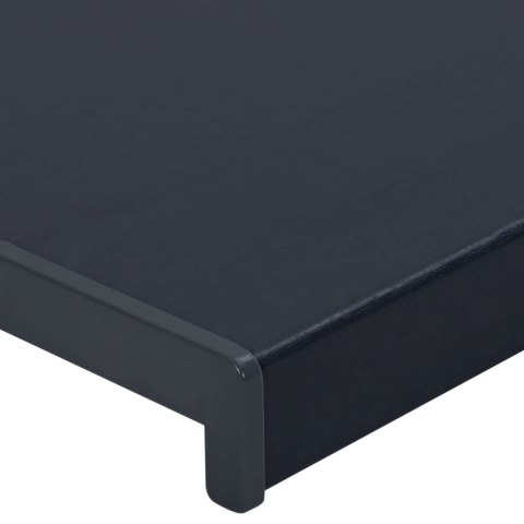 VidaXL Parapet okienny Antracytowy z rysunkiem drewna PVC