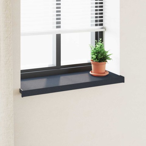 VidaXL Parapet okienny Antracytowy z rysunkiem drewna PVC