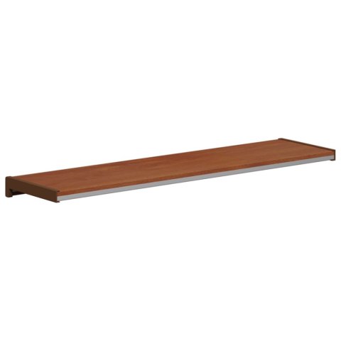VidaXL Parapet okienny Brązowe drewno 100 x 20 x 4,5 cm PVC