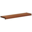 VidaXL Parapet okienny Brązowe drewno 100 x 25 x 4,5 cm PVC