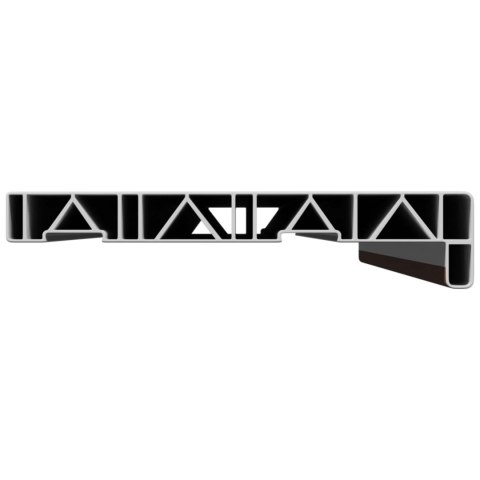 VidaXL Parapet okienny Brązowe drewno 100 x 25 x 4,5 cm PVC