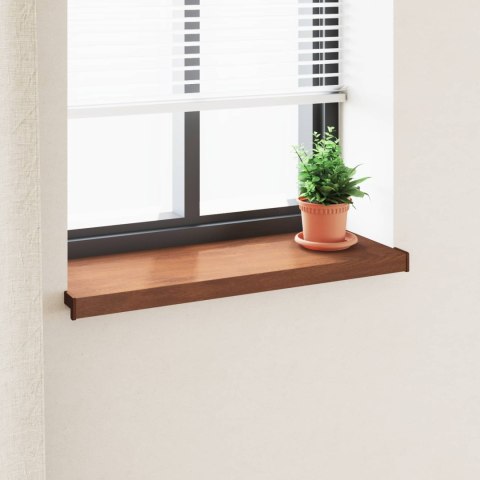 VidaXL Parapet okienny Brązowe drewno 100 x 30 x 4,5 cm PVC
