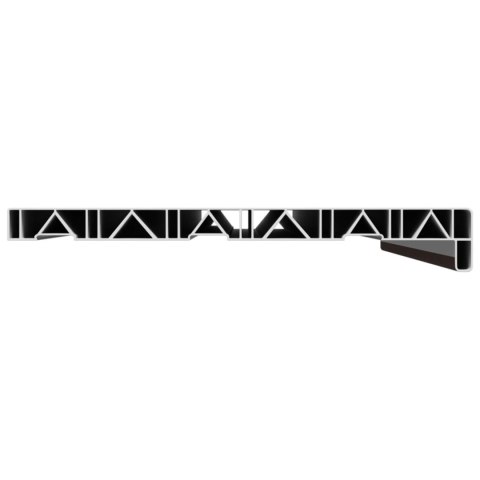 VidaXL Parapet okienny Brązowe drewno 100 x 30 x 4,5 cm PVC