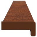 VidaXL Parapet okienny Brązowe drewno 120 x 15 x 4,5 cm PVC