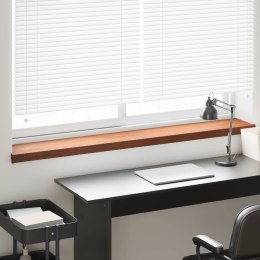 VidaXL Parapet okienny Brązowe drewno 120 x 25 x 4,5 cm PVC