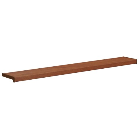 VidaXL Parapet okienny Brązowe drewno 120 x 25 x 4,5 cm PVC