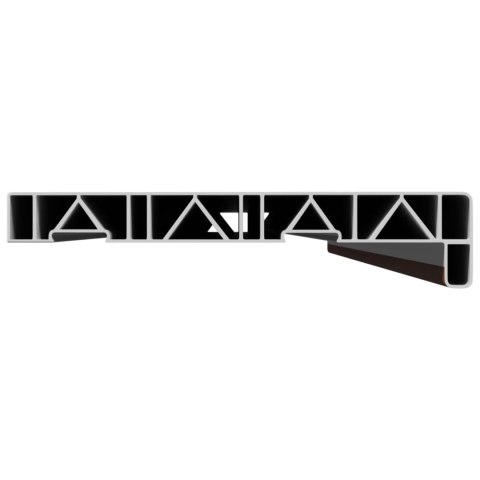 VidaXL Parapet okienny Brązowe drewno 120 x 25 x 4,5 cm PVC