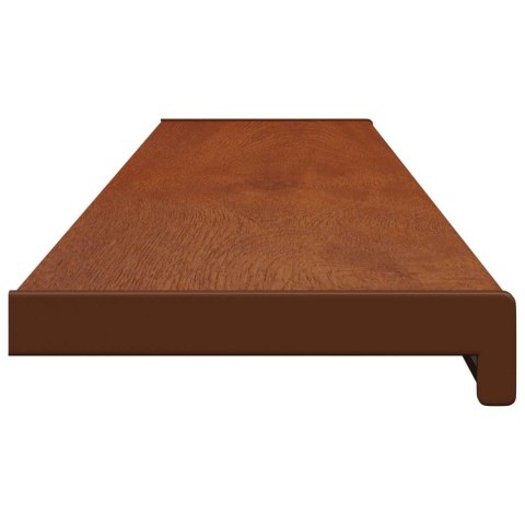 VidaXL Parapet okienny Brązowe drewno 120 x 25 x 4,5 cm PVC