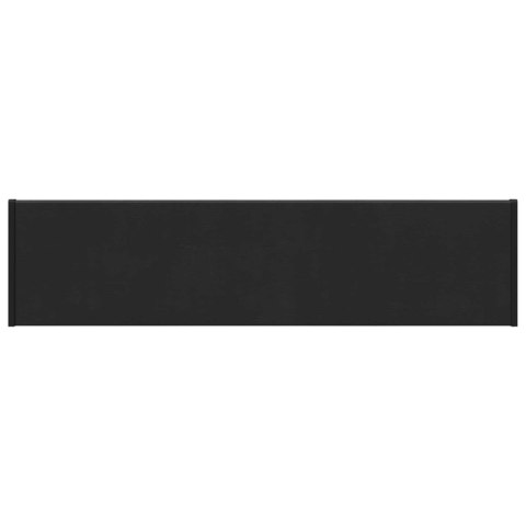 VidaXL Parapet okienny Czarny z rysunkiem drewna 100 x 20 x 4,5 cm PVC