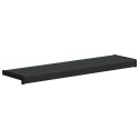 VidaXL Parapet okienny Czarny z rysunkiem drewna 100 x 20 x 4,5 cm PVC