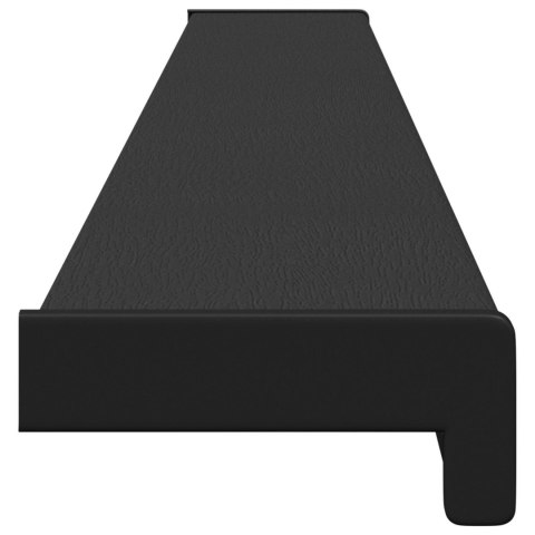 VidaXL Parapet okienny Czarny z rysunkiem drewna 120 x 15 x 4,5 cm PVC