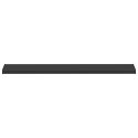 VidaXL Parapet okienny Czarny z rysunkiem drewna 120 x 25 x 4,5 cm PVC