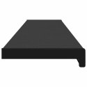 VidaXL Parapet okienny Czarny z rysunkiem drewna 120 x 25 x 4,5 cm PVC