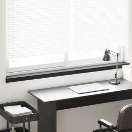VidaXL Parapet okienny Czarny z rysunkiem drewna 140 x 15 x 4,5 cm PVC