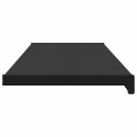 VidaXL Parapet okienny Czarny z rysunkiem drewna 140 x 30 x 4,5 cm PVC