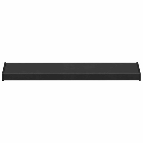 VidaXL Parapet okienny Czarny z rysunkiem drewna 80 x 20 x 4,5 cm PVC