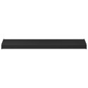 VidaXL Parapet okienny Czarny z rysunkiem drewna 80 x 30 x 4,5 cm PVC