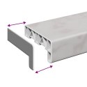 VidaXL Parapet okienny Klejek marmurowy 140 x 15 x 4,5 cm PVC