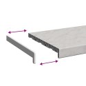 VidaXL Parapet okienny Klejek marmurowy 80 x 30 x 4,5 cm PVC