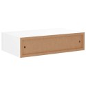PÓŁKI ŚCIENNE Z SZUFLADĄ 2 SZT BIAŁE 40X235X10CM